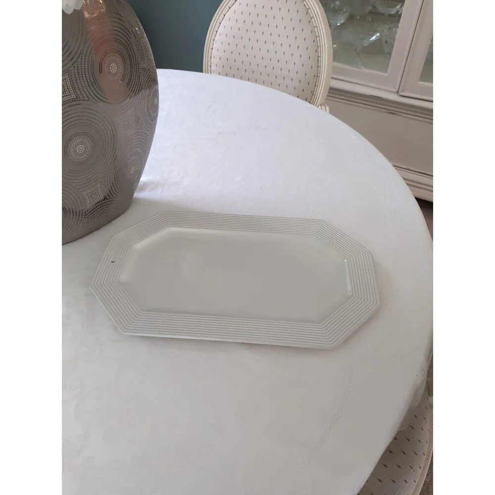 Nora Fleming Platter Pinstripe Large Plate Stoneware 18x11